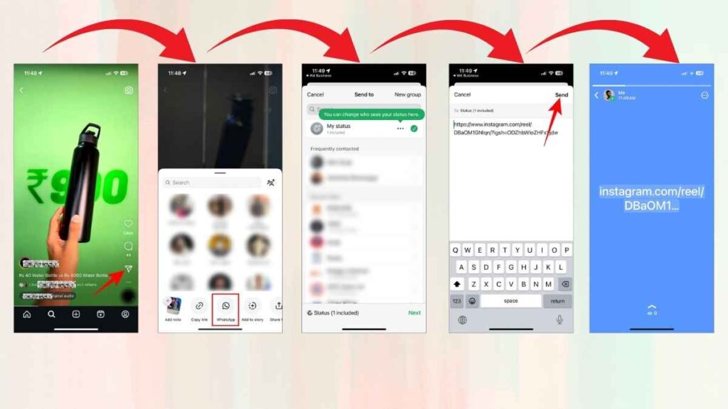 Use a Link to Share Reels to WhatsApp Status