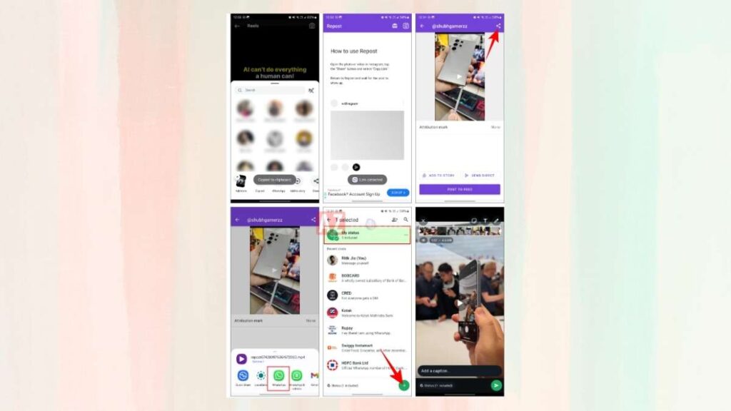 Use an App to Repost Instagram Reels to WhatsApp Status